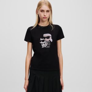 IKON KARL & CHOUPETTE RHINESTONE T-SHIRT