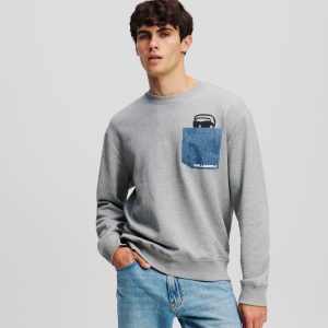 IKON DENIM POCKET SWEATSHIRT