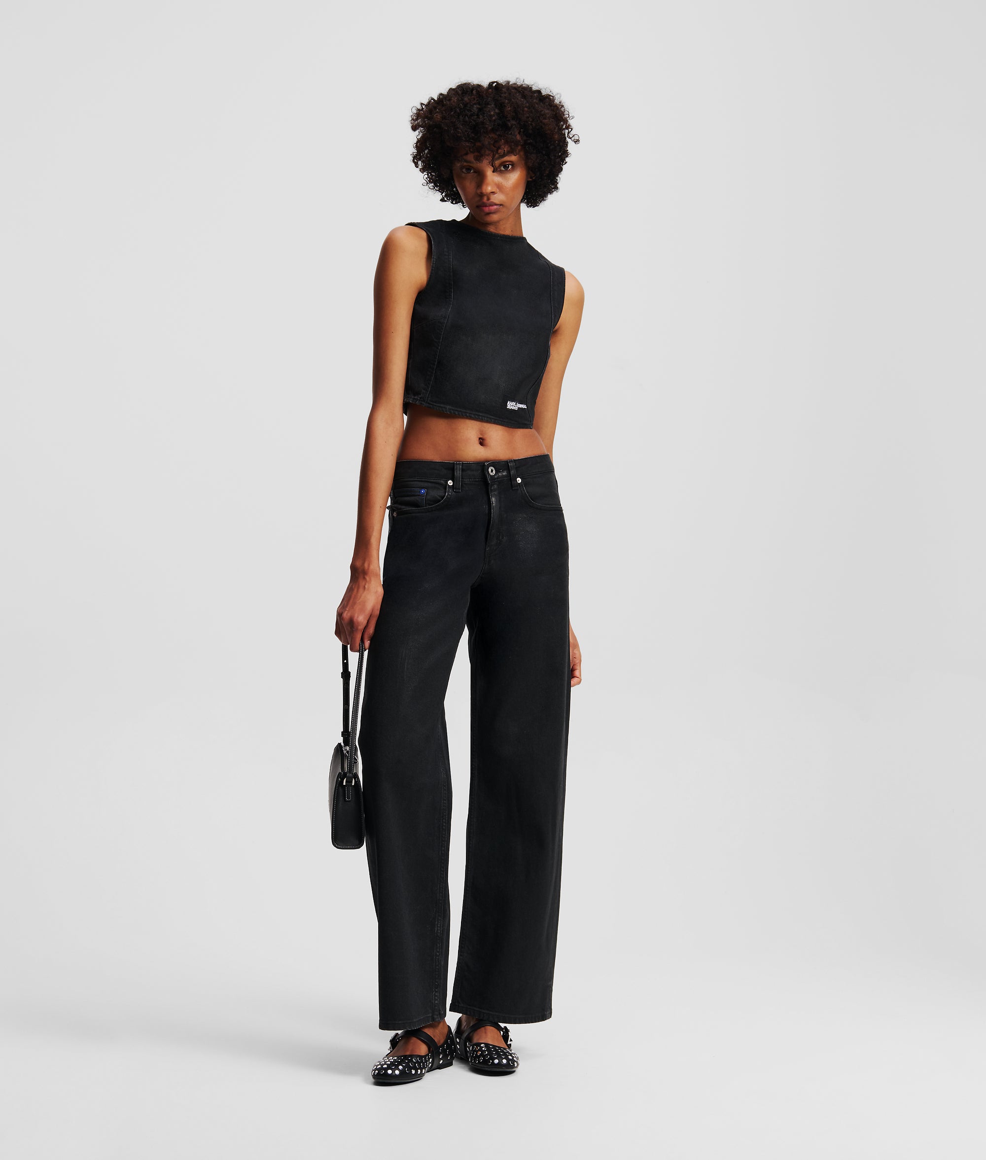 COATED DENIM TOP - Image 4
