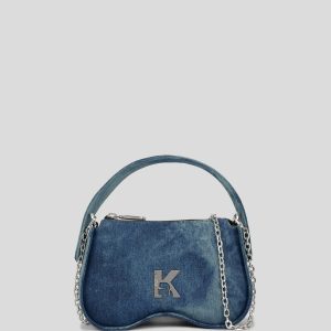 SUNGLASSES DENIM TOP-HANDLE BAG