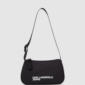 Logo nylon shoulder bag