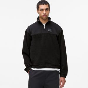Fleece half-zip sweatshirt