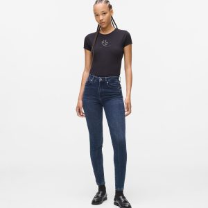 High-rise skinny jeans