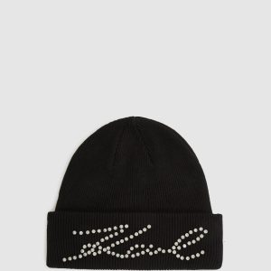 K/Signature rhinestone beanie