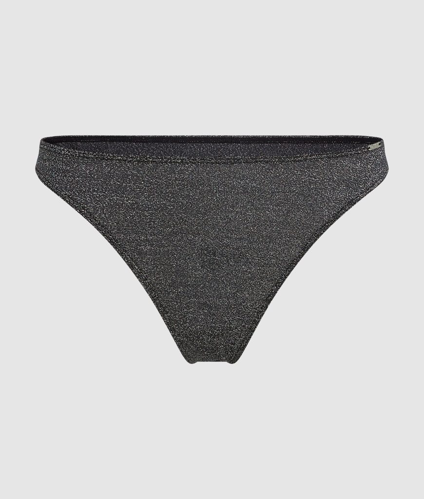 Signature metallic thong