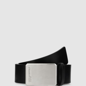 Logo leather belt